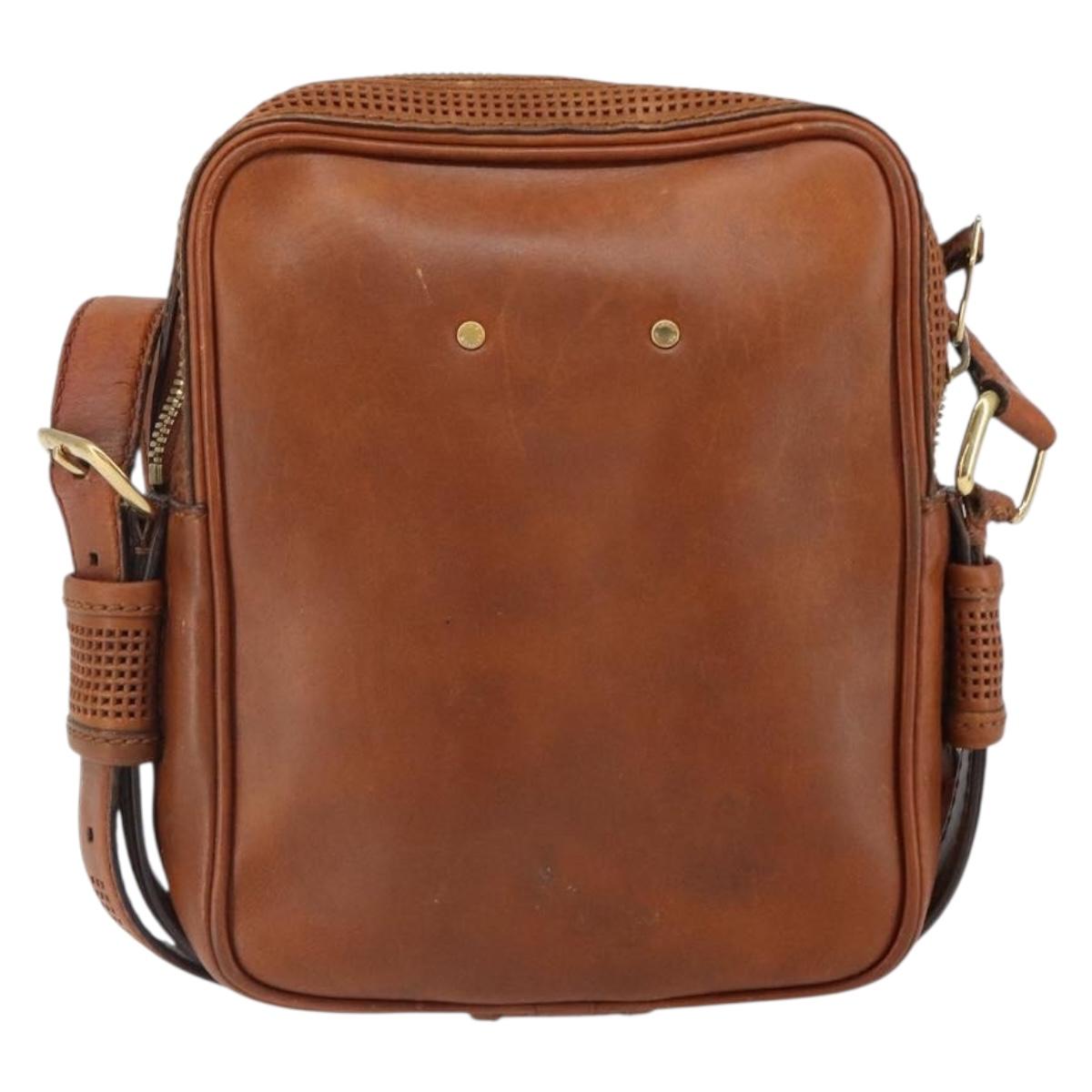 LOUIS VUITTON Quirvequia Trotteur MM Bag Leather Brown M95321 LV Auth bs32483