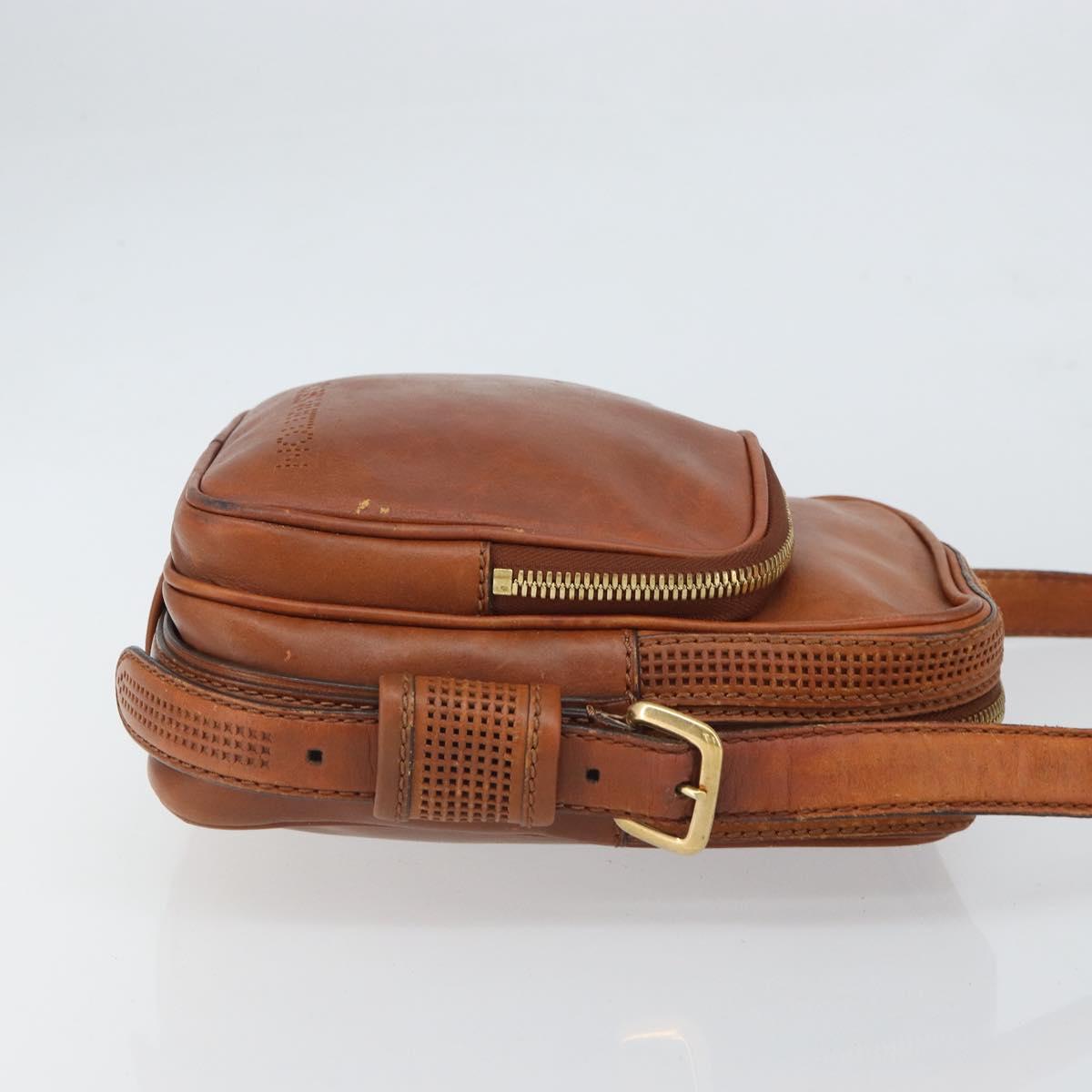 LOUIS VUITTON Quirvequia Trotteur MM Bag Leather Brown M95321 LV Auth bs32483