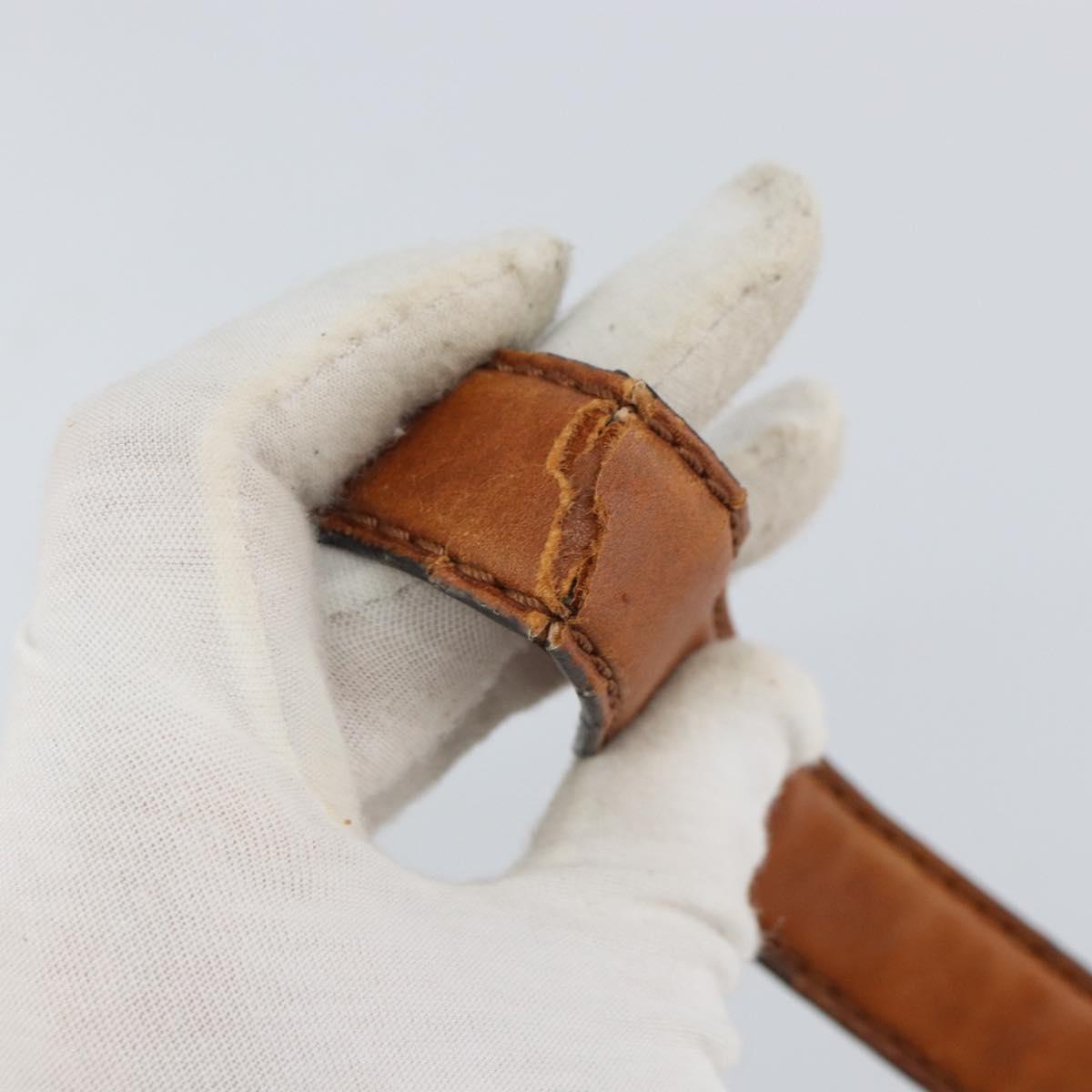 LOUIS VUITTON Quirvequia Trotteur MM Bag Leather Brown M95321 LV Auth bs32483