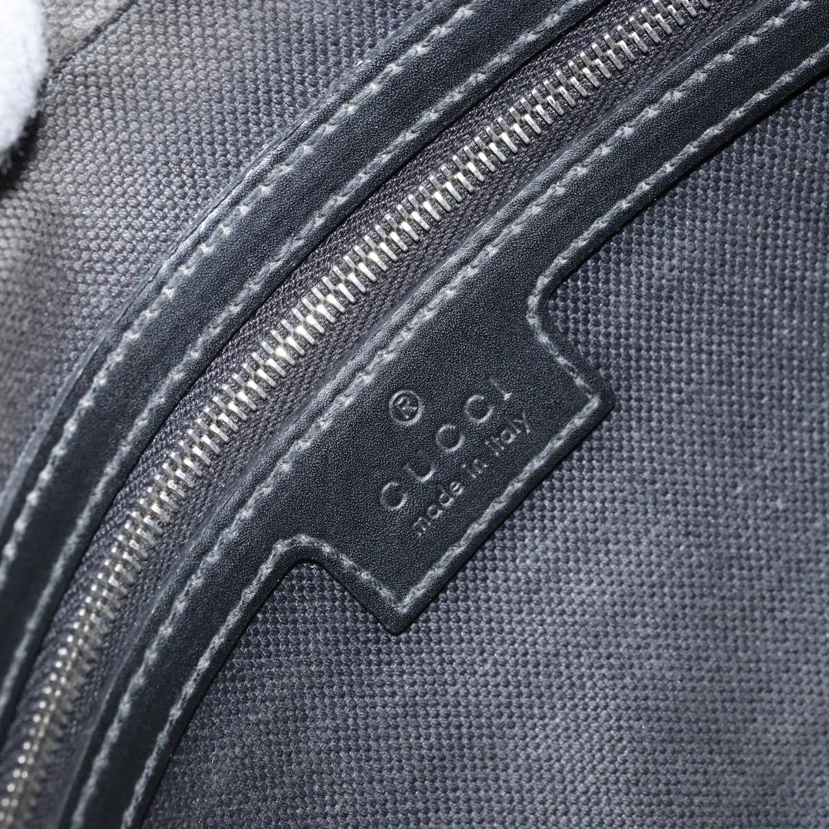 GUCCI GG Supreme Clutch Bag PVC Black Silver 495562 Auth bs32492