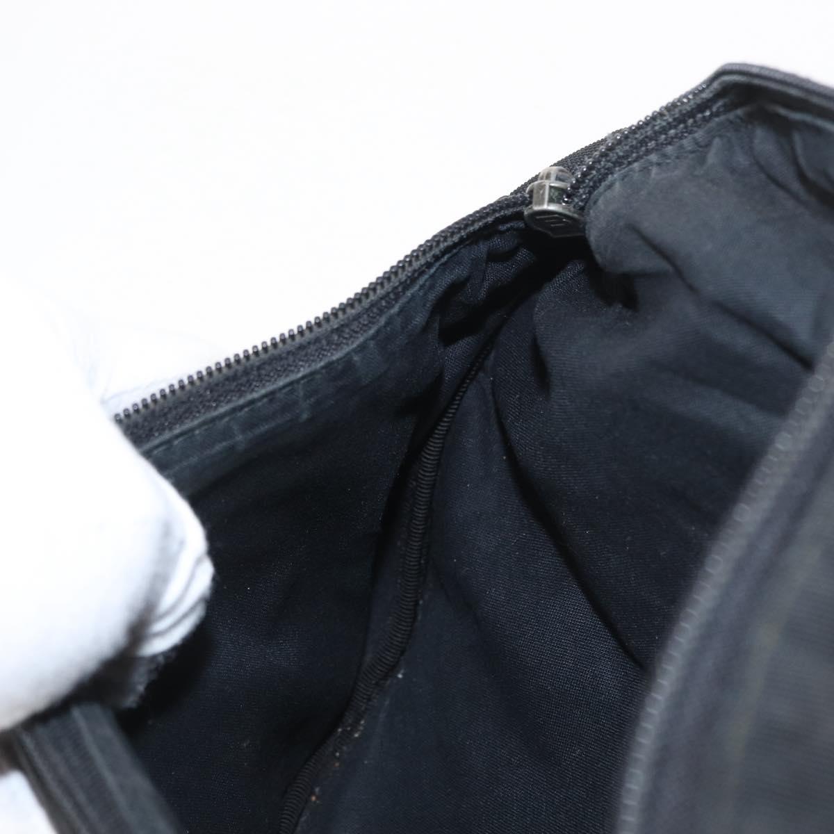 BALENCIAGA Body Bag Canvas Black 482389 Auth bs32498