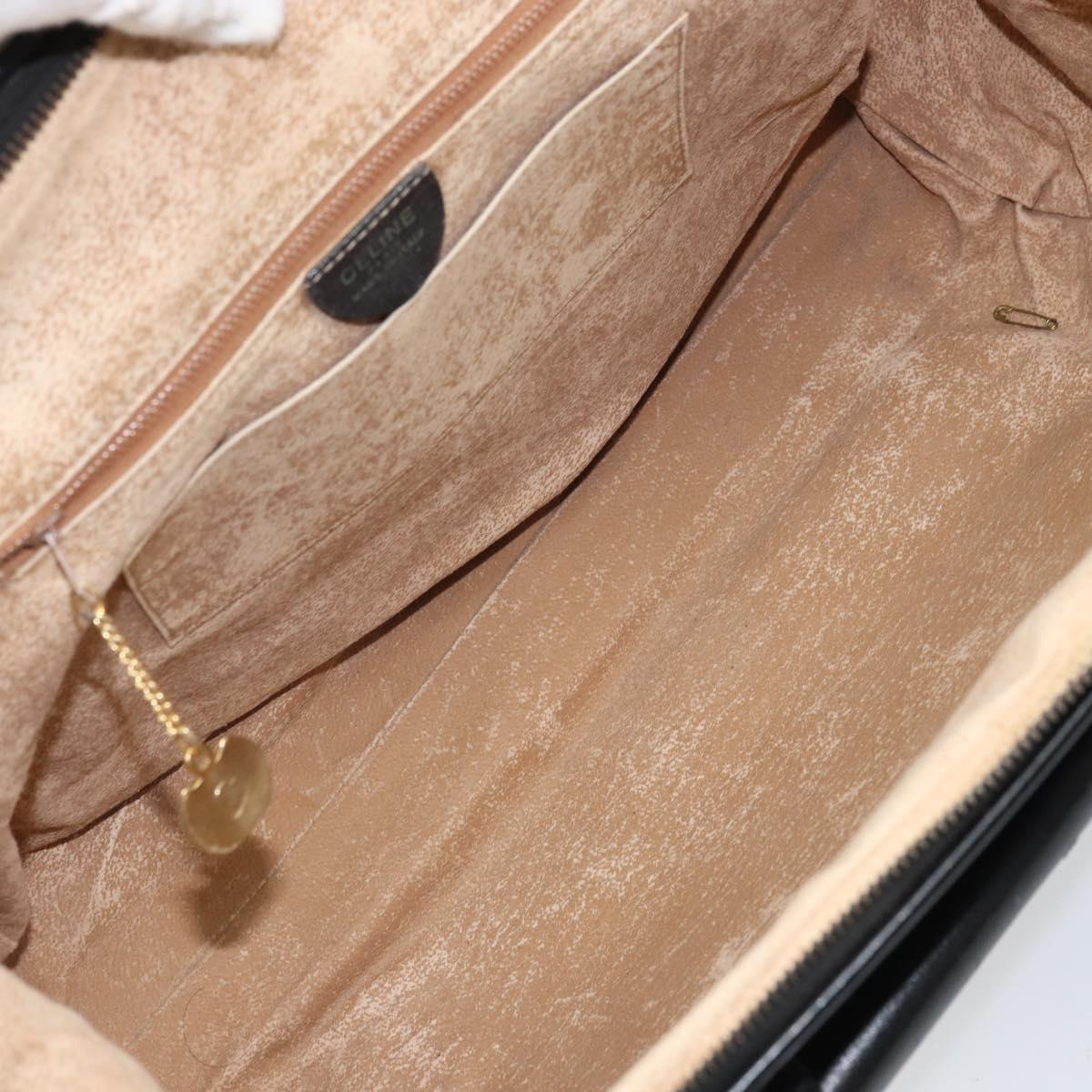 CELINE Tote Bag Canvas Blue Gold Auth bs32501