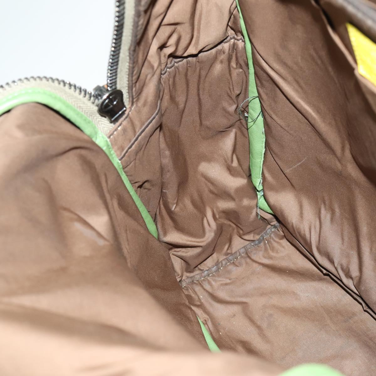 VALENTINO Backpack Nylon Khaki Silver Auth bs32505