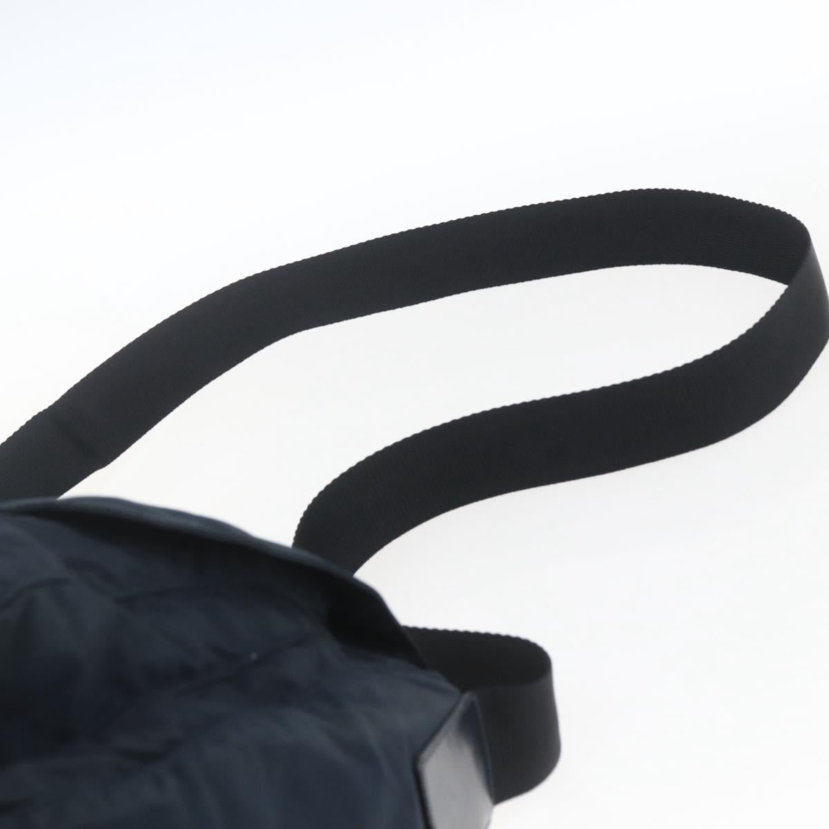 PRADA Shoulder Bag Nylon Navy Silver Auth bs32507