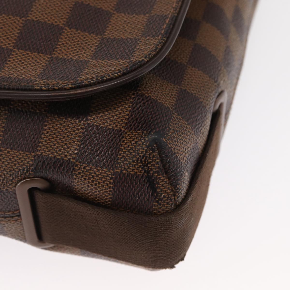 LOUIS VUITTON Damier Ebene Brooklyn MM Shoulder Bag N51211 LV Auth bs32525
