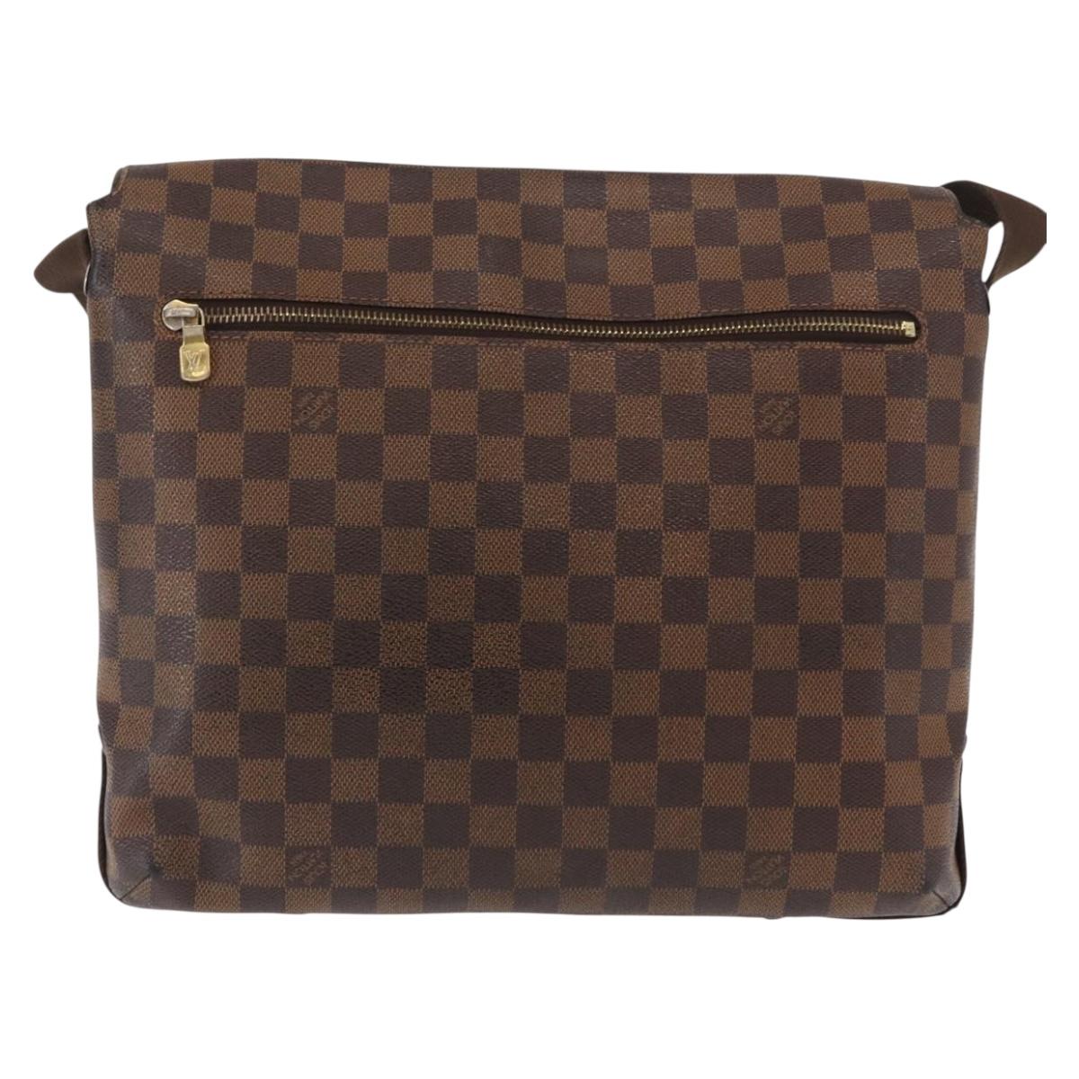 LOUIS VUITTON Damier Ebene Brooklyn MM Shoulder Bag N51211 LV Auth bs32525