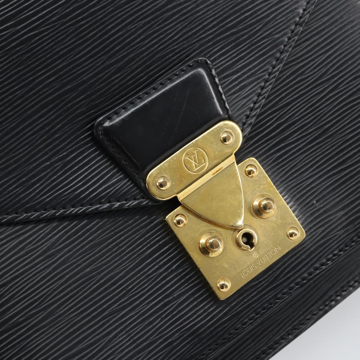 LOUIS VUITTON Epi Monceau 28 Hand Bag Black M52122 LV Auth bs32535