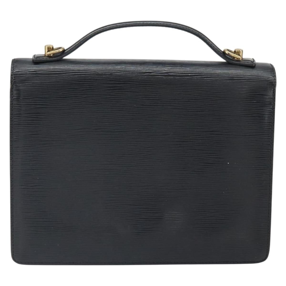 LOUIS VUITTON Epi Monceau 28 Hand Bag Black M52122 LV Auth bs32535