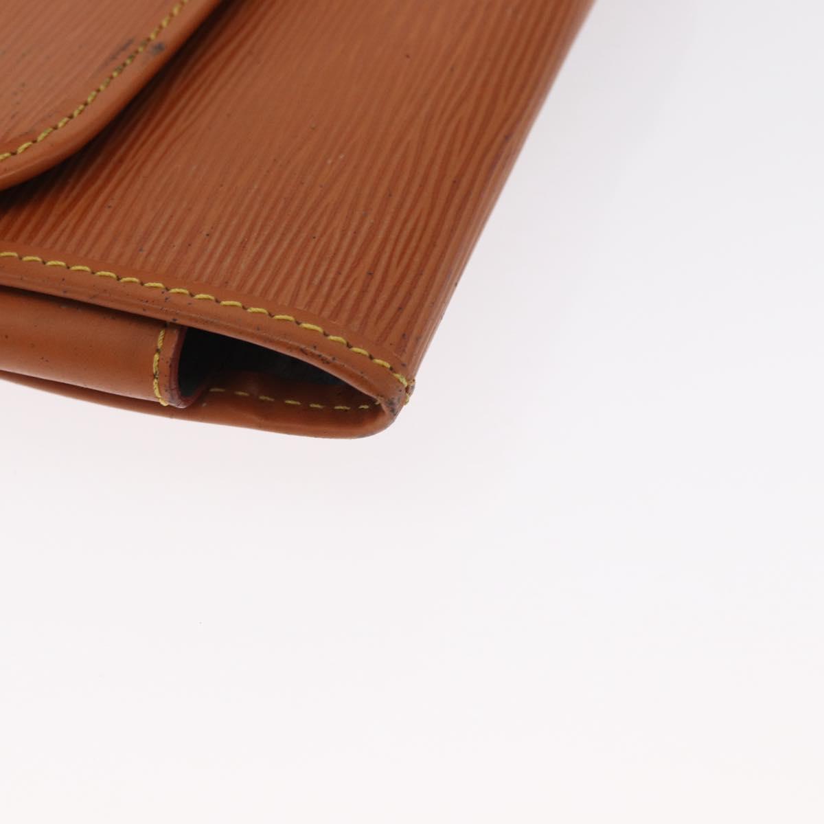 LOUIS VUITTON Epi Trousse Priant Clutch Bag Zipangu Gold LV Auth bs32536