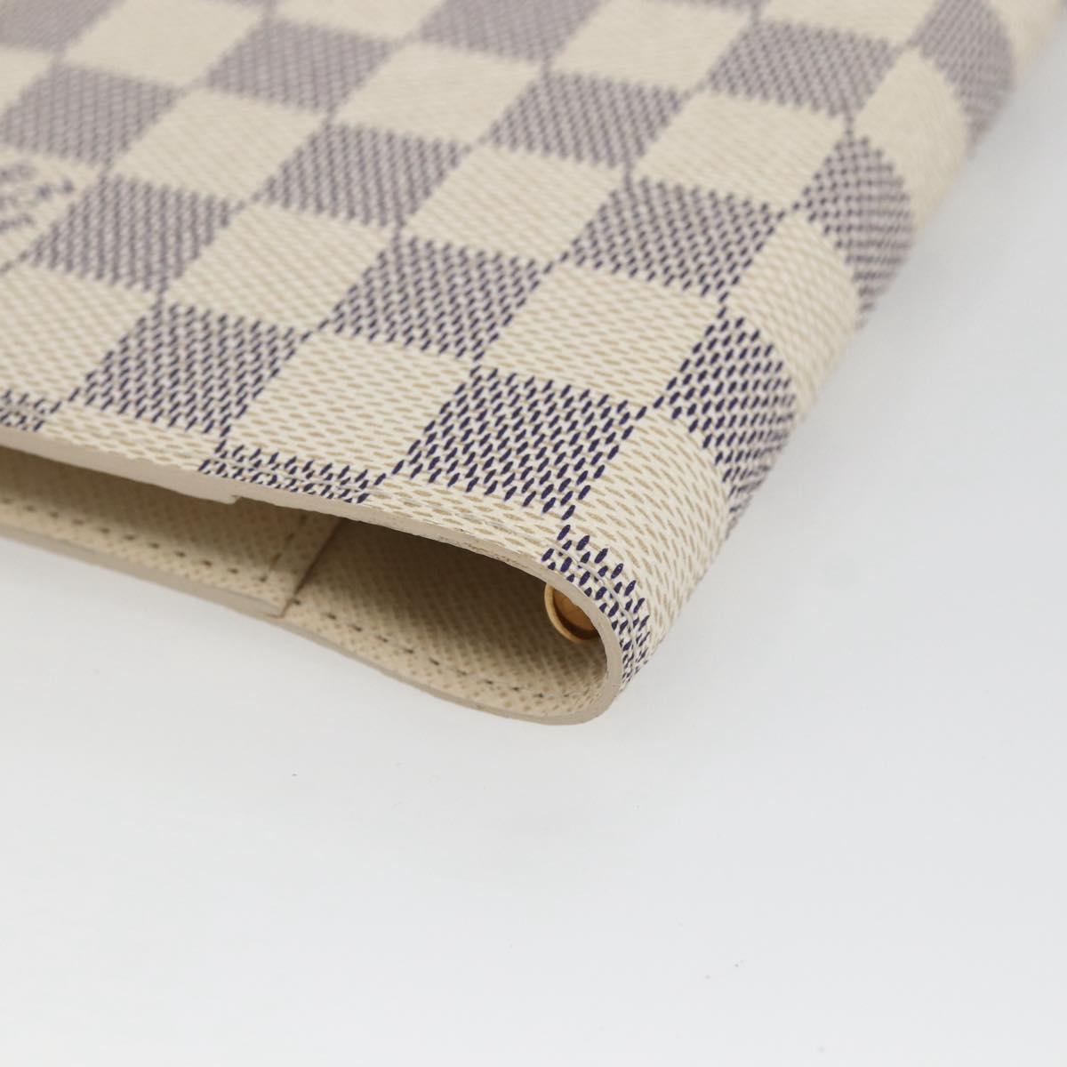 LOUIS VUITTON Damier Azur Agenda PM Day Planner Cover R20706 LV Auth bs32555