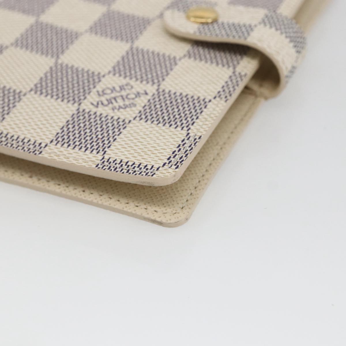LOUIS VUITTON Damier Azur Agenda PM Day Planner Cover R20706 LV Auth bs32555