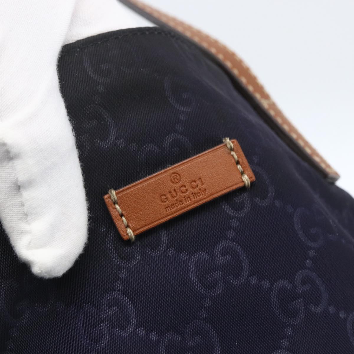 GUCCI GG Nylon Tote Bag Navy 282439 Auth bs32568