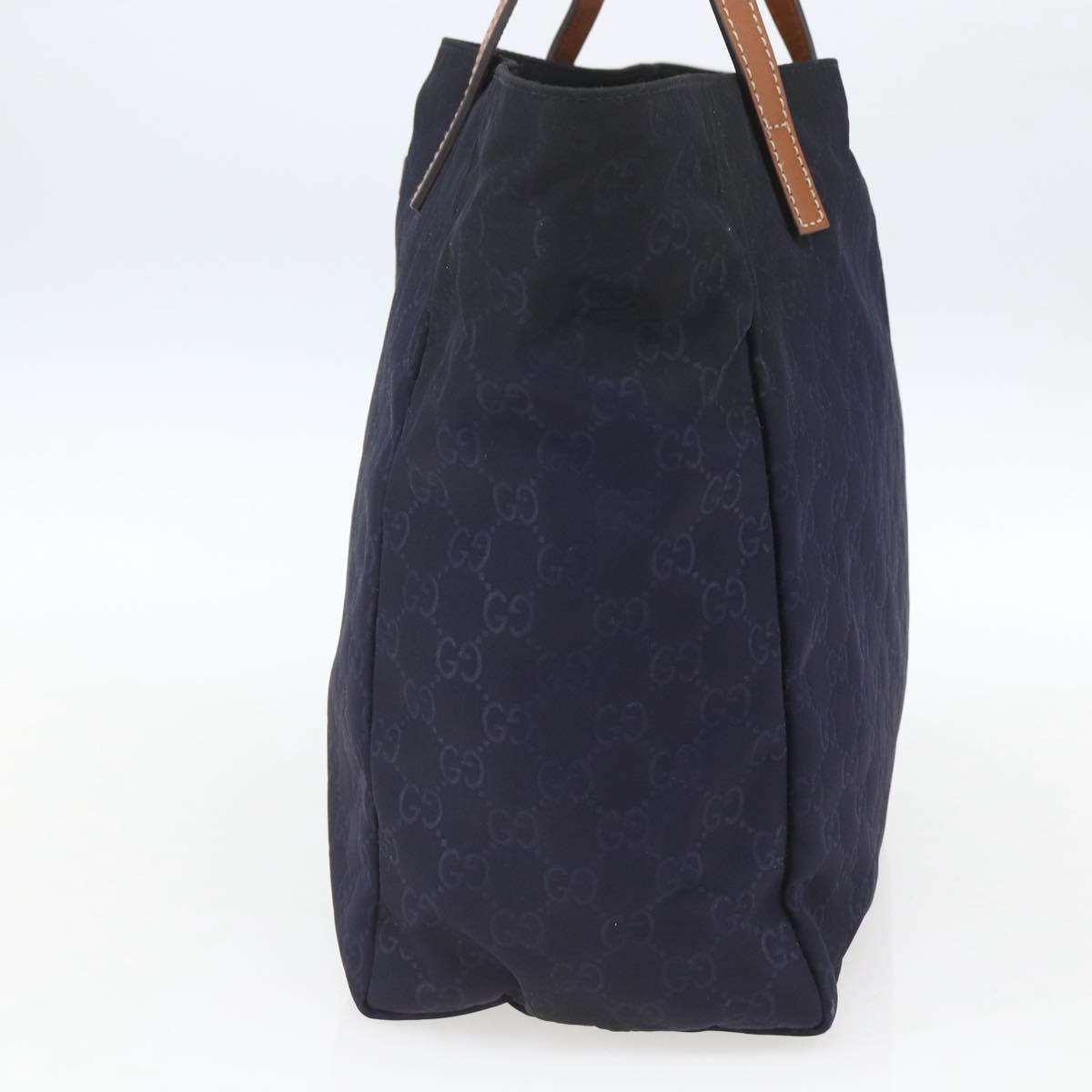 GUCCI GG Nylon Tote Bag Navy 282439 Auth bs32568