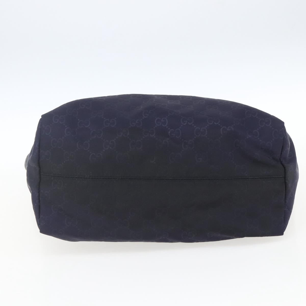 GUCCI GG Nylon Tote Bag Navy 282439 Auth bs32568