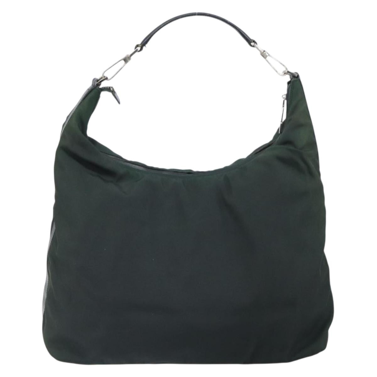 GUCCI Shoulder Bag Nylon Green Silver 001 1955 3444 Auth bs32572