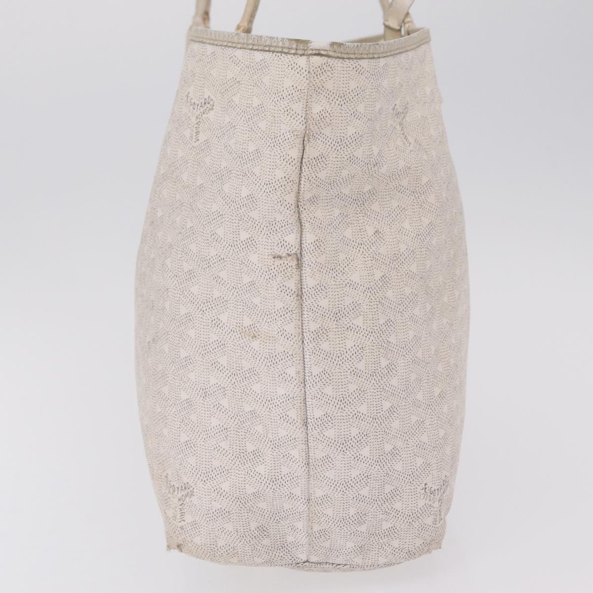 GOYARD Saint Louis PM Tote Bag PVC White Auth bs32573
