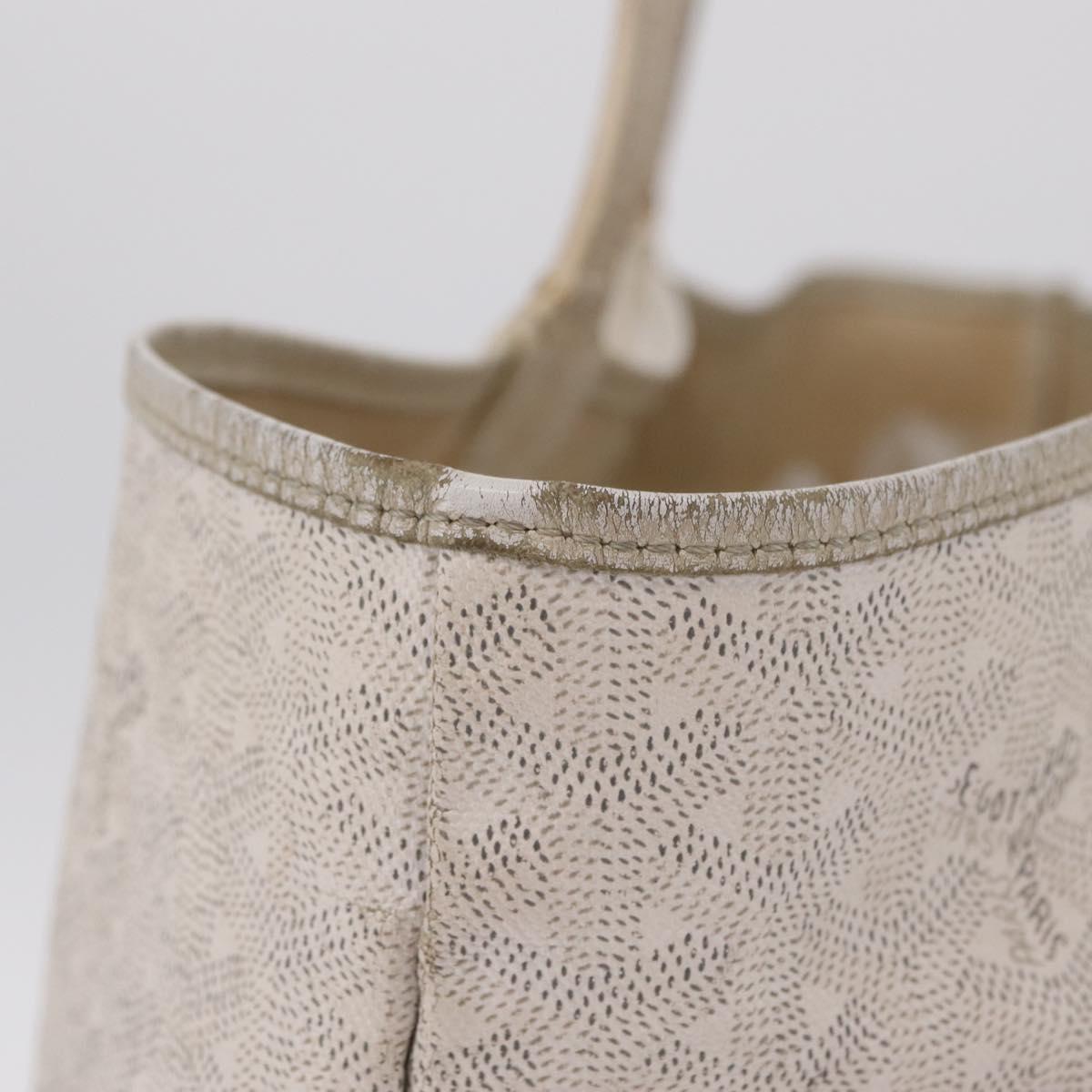 GOYARD Saint Louis PM Tote Bag PVC White Auth bs32573