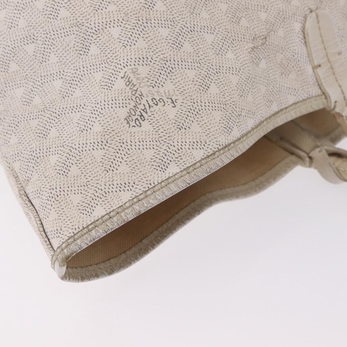 GOYARD Saint Louis PM Tote Bag PVC White Auth bs32573