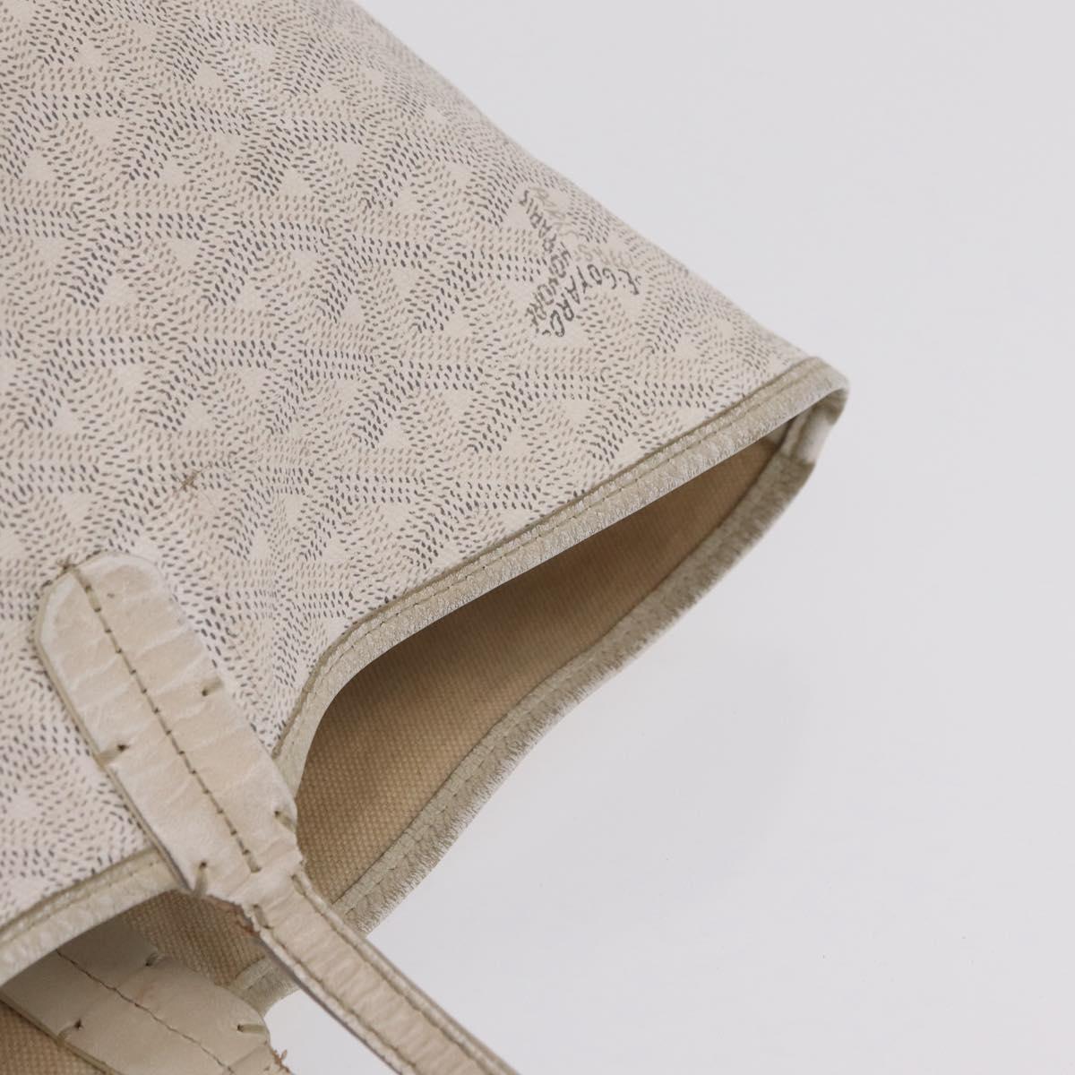 GOYARD Saint Louis PM Tote Bag PVC White Auth bs32573