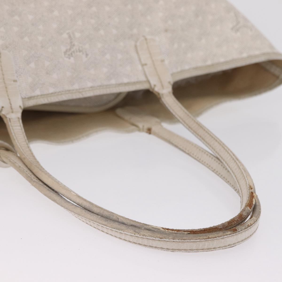 GOYARD Saint Louis PM Tote Bag PVC White Auth bs32573