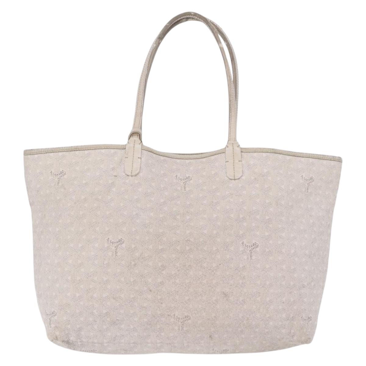 GOYARD Saint Louis PM Tote Bag PVC White Auth bs32573