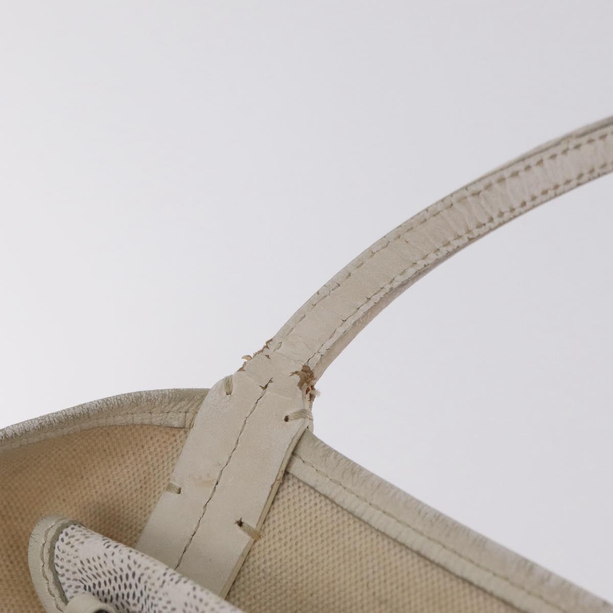GOYARD Saint Louis PM Tote Bag PVC White Auth bs32573