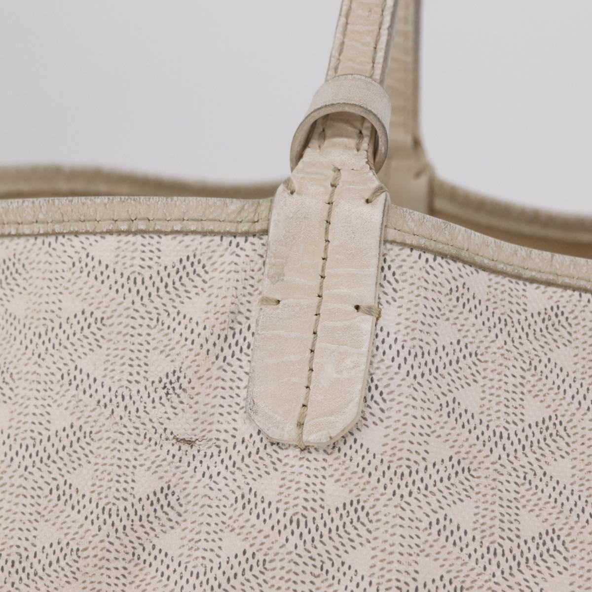 GOYARD Saint Louis PM Tote Bag PVC White Auth bs32573