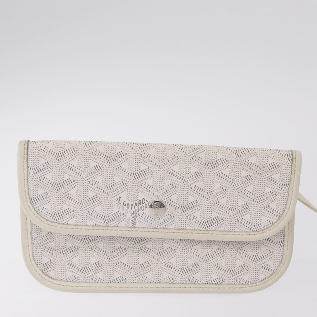 GOYARD Saint Louis PM Tote Bag PVC White Auth bs32573