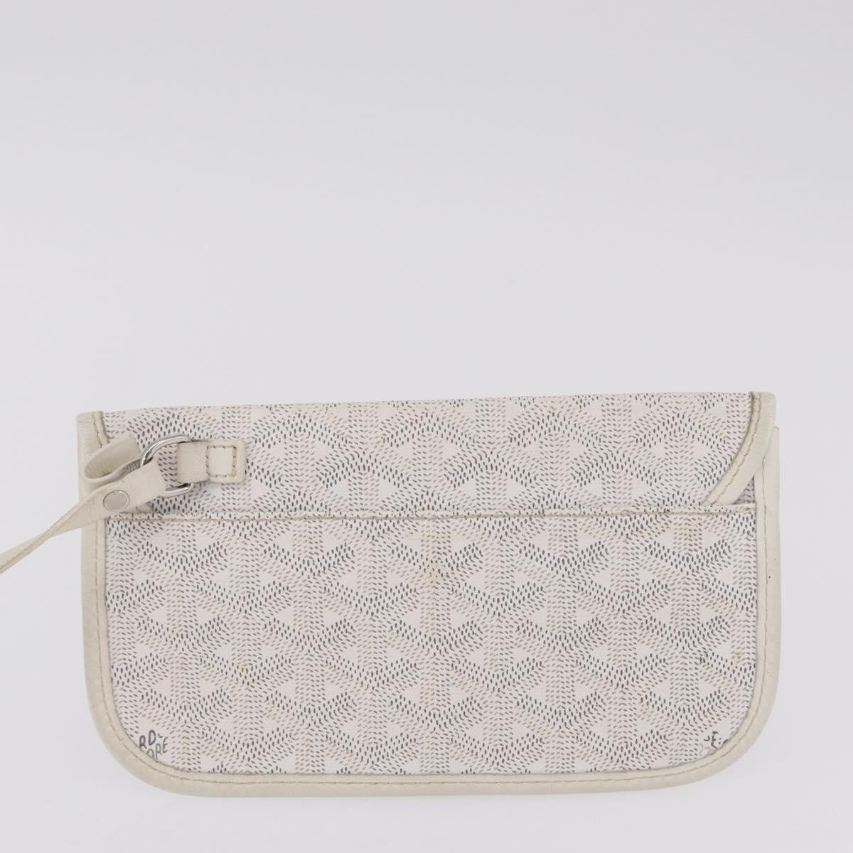 GOYARD Saint Louis PM Tote Bag PVC White Auth bs32573