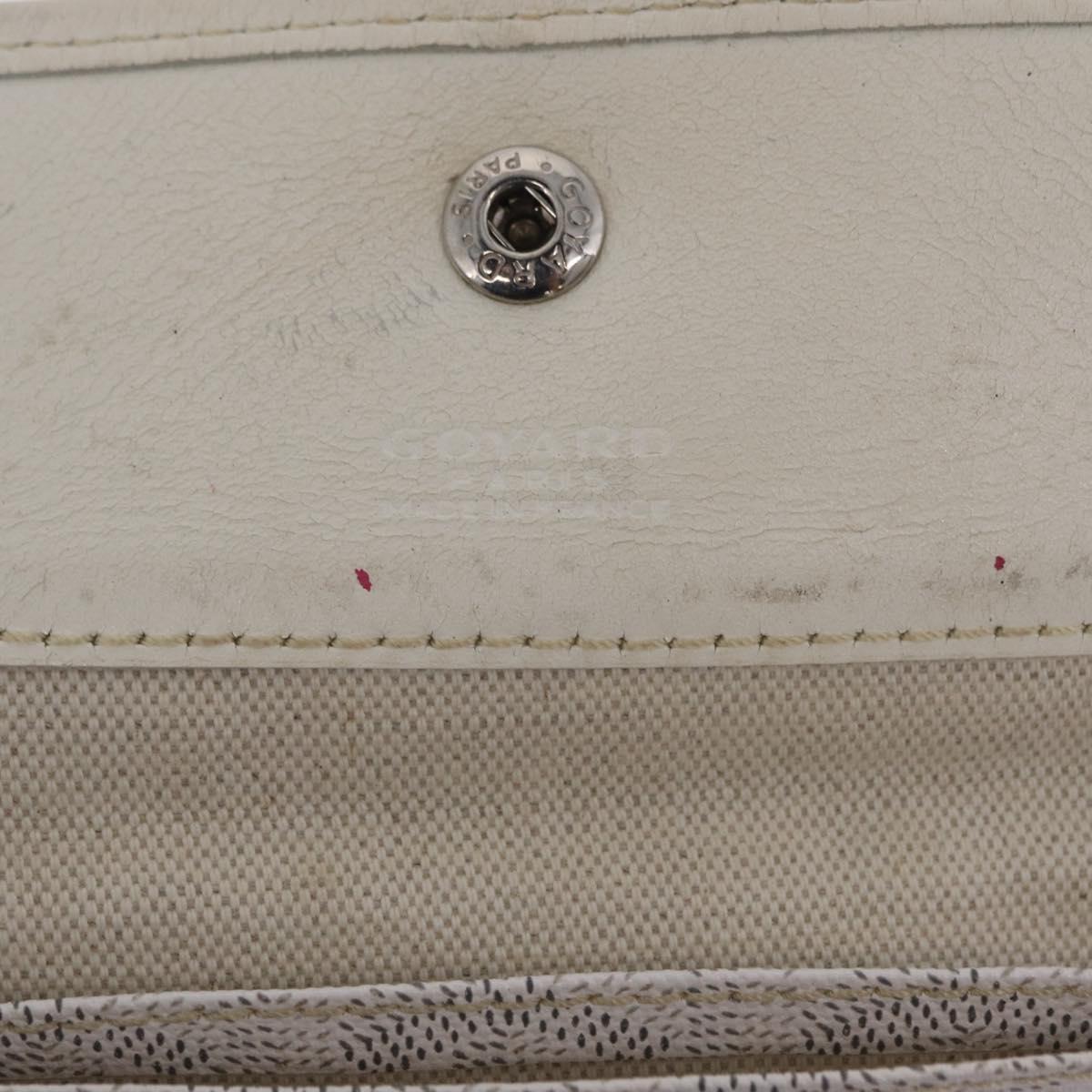 GOYARD Saint Louis PM Tote Bag PVC White Auth bs32573