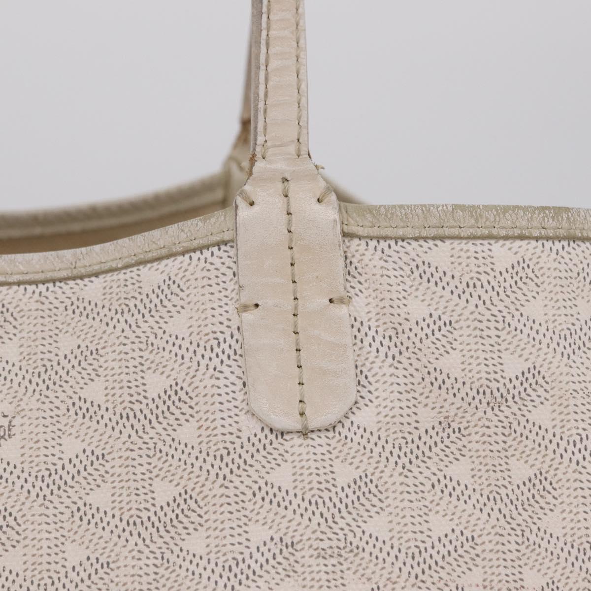 GOYARD Saint Louis PM Tote Bag PVC White Auth bs32573