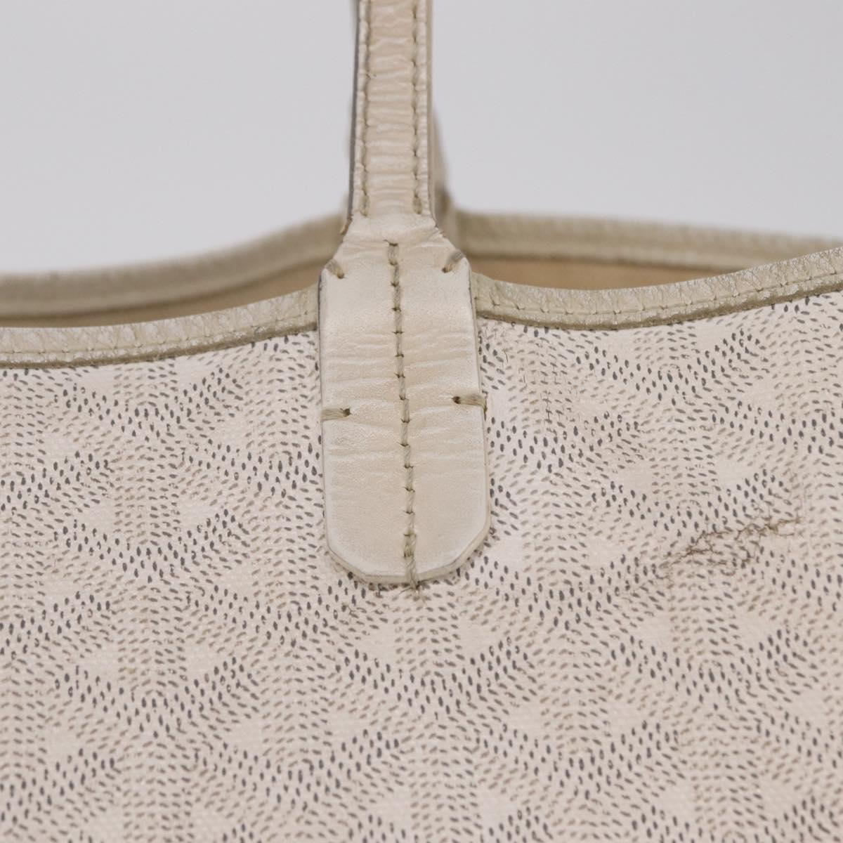 GOYARD Saint Louis PM Tote Bag PVC White Auth bs32573
