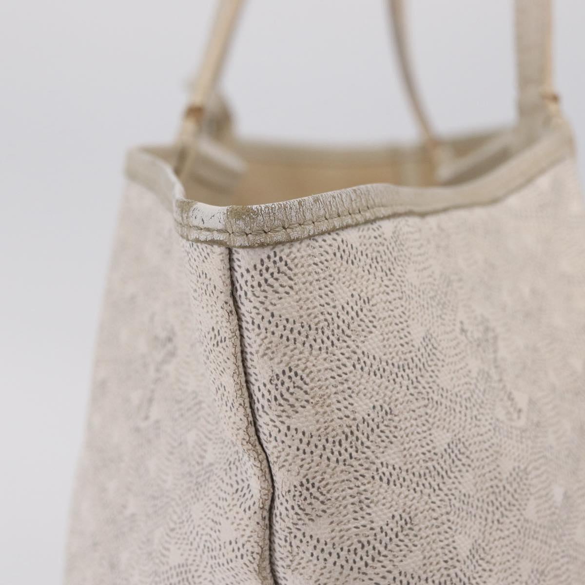GOYARD Saint Louis PM Tote Bag PVC White Auth bs32573