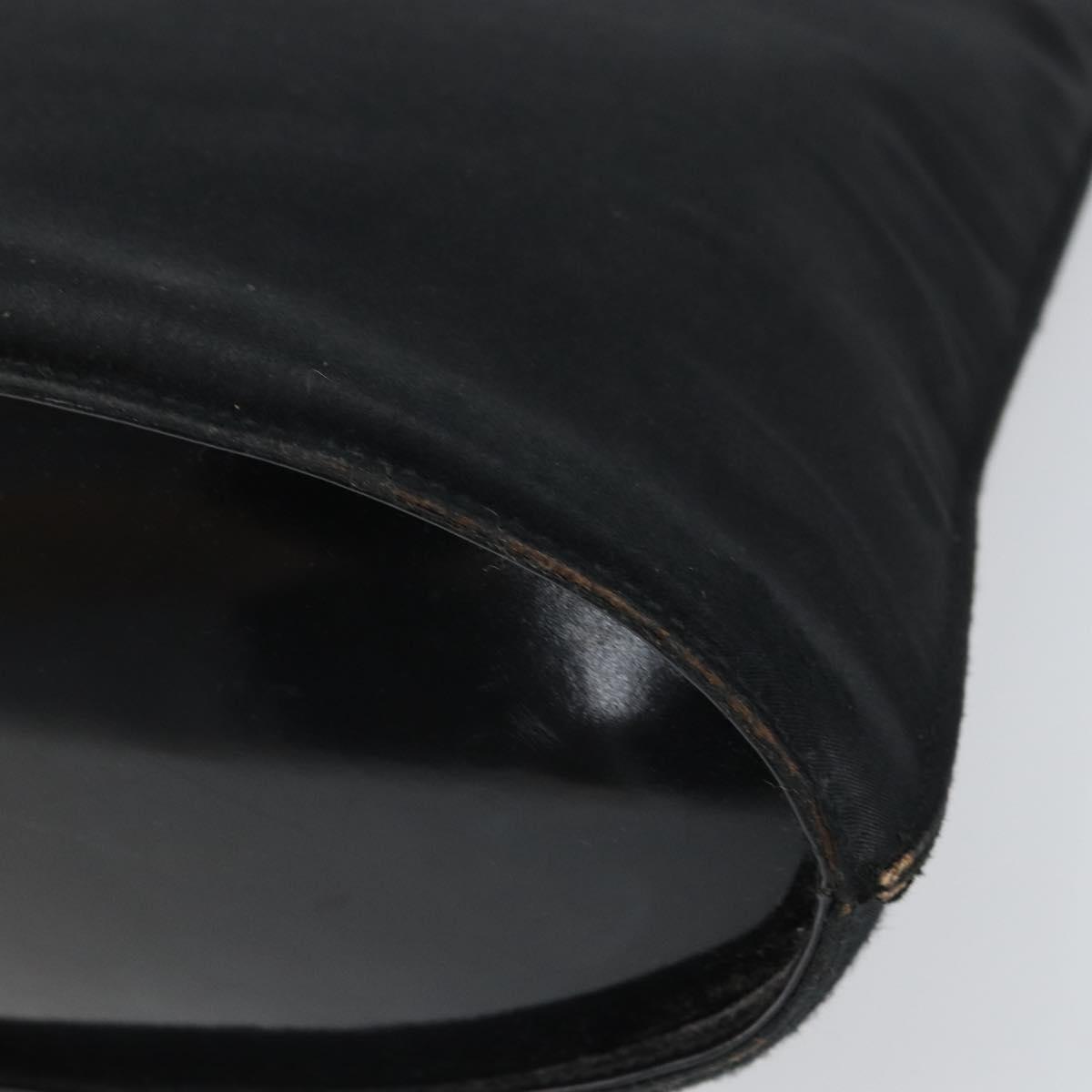 GUCCI Shoulder Bag Nylon Black Silver 001 3010 Auth bs32577