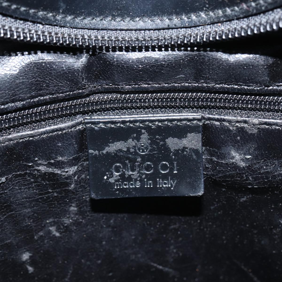 GUCCI Shoulder Bag Nylon Black Silver 001 3010 Auth bs32577