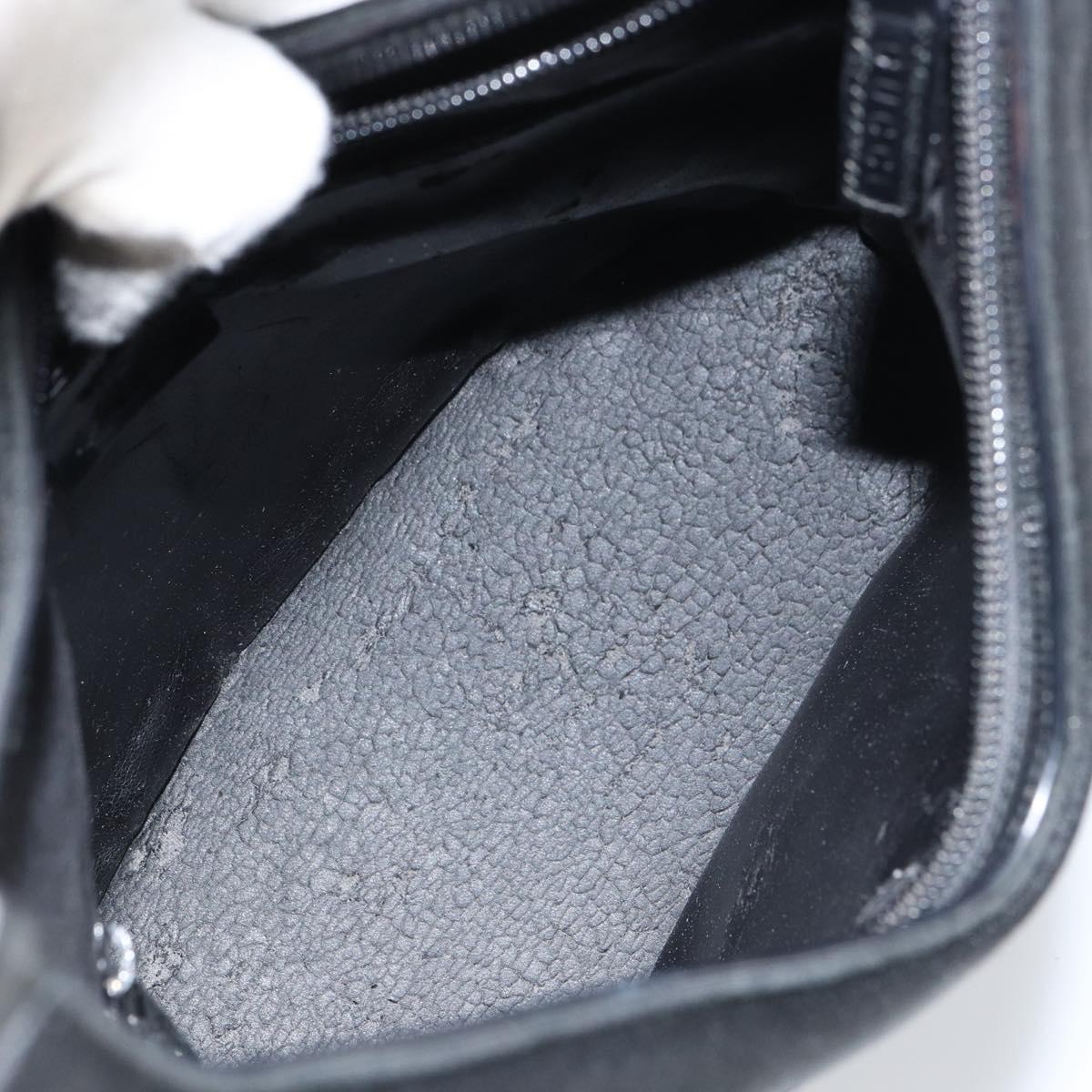 GUCCI Shoulder Bag Nylon Black Silver 001 3010 Auth bs32577