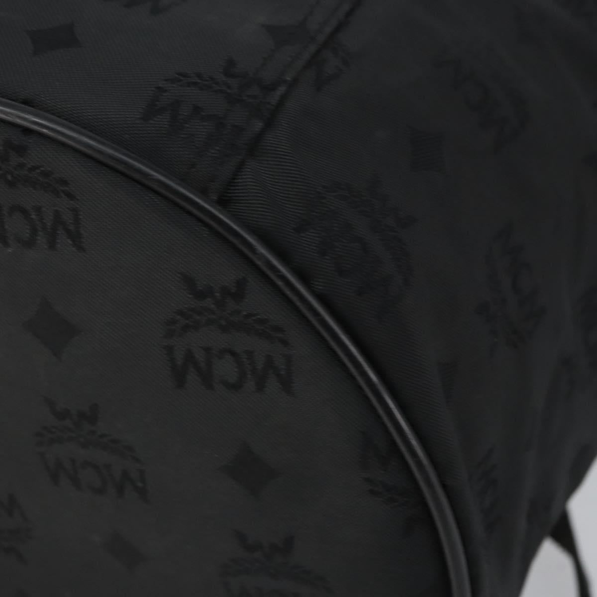 MCM Vicetos Backpack Nylon Black Gold Auth bs32585
