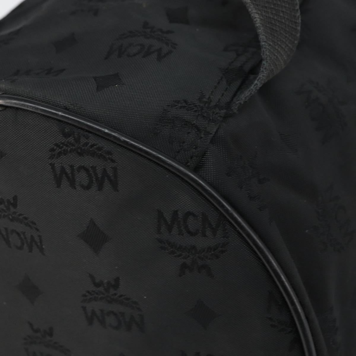 MCM Vicetos Backpack Nylon Black Gold Auth bs32585