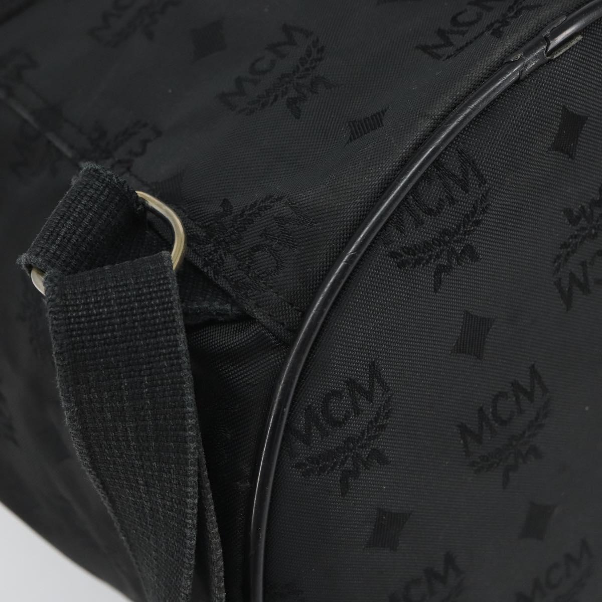 MCM Vicetos Backpack Nylon Black Gold Auth bs32585