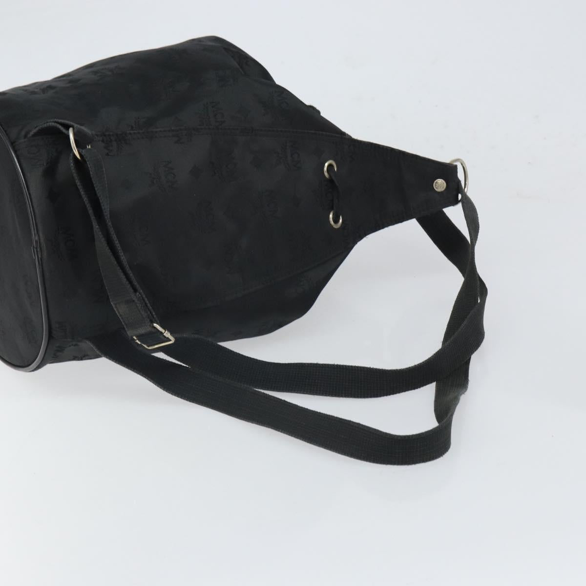 MCM Vicetos Backpack Nylon Black Gold Auth bs32585