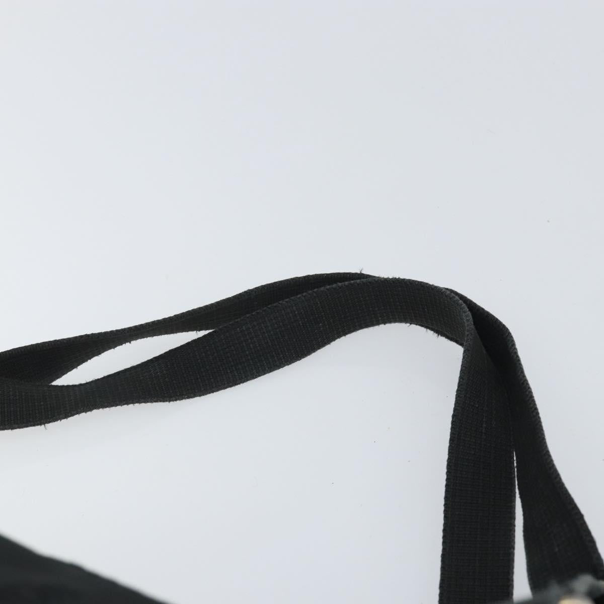 MCM Vicetos Backpack Nylon Black Gold Auth bs32585
