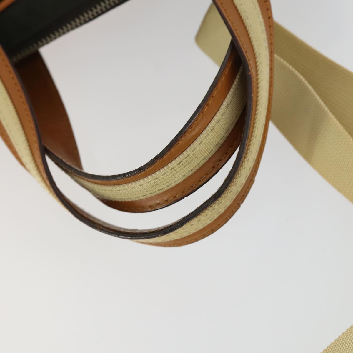 GUCCI Hand Bag Canvas 2way Khaki Gold 019 0535 Auth bs32587