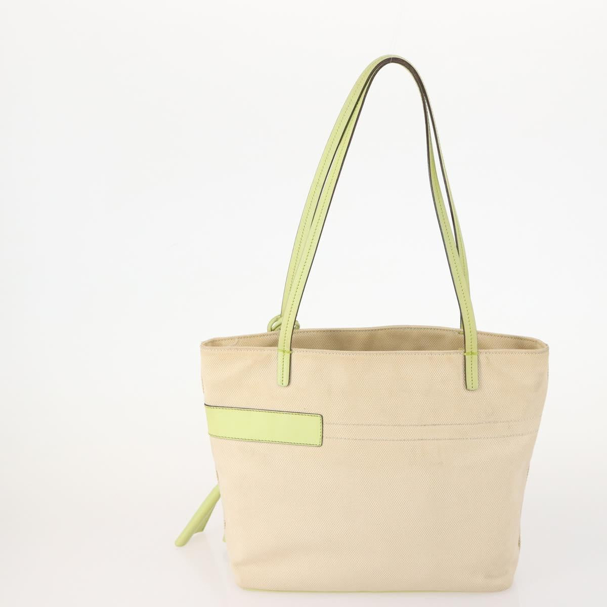BALLY Chain Shoulder Bag Canvas Leather 3 Set Beige Black Auth bs32600