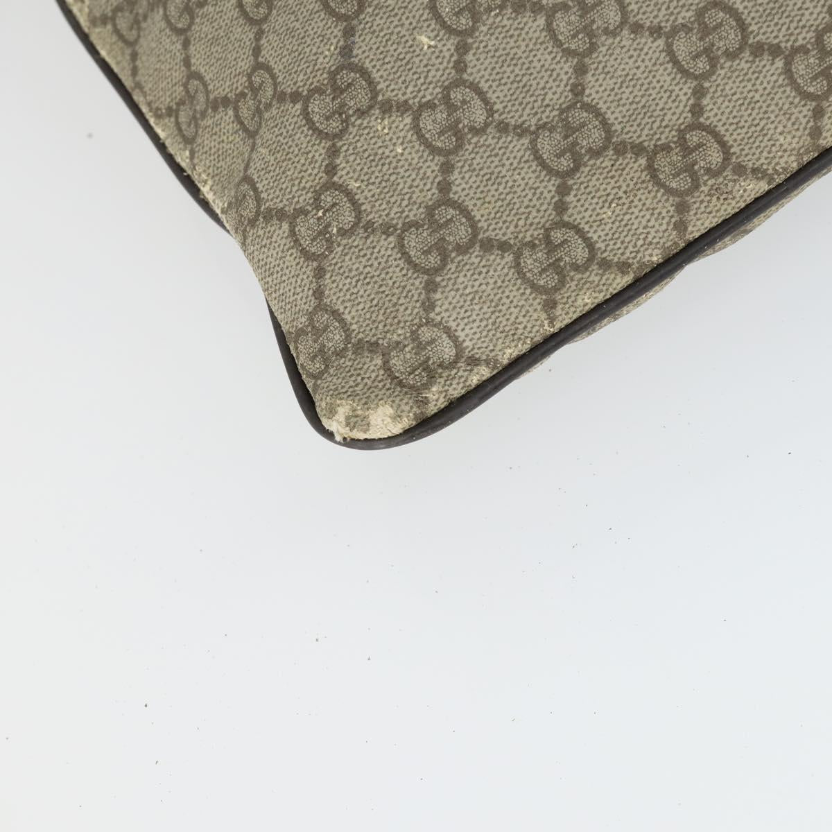 GUCCI GG Supreme Tote Bag PVC 2 Set Beige Auth bs32602