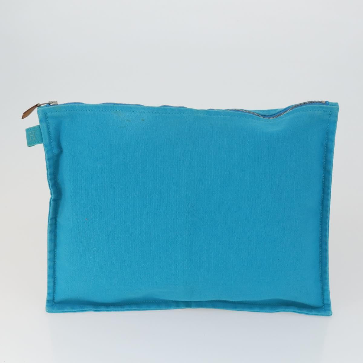 HERMES Bora Bora Pouch Canvas 3 Set Light Blue Auth bs32604