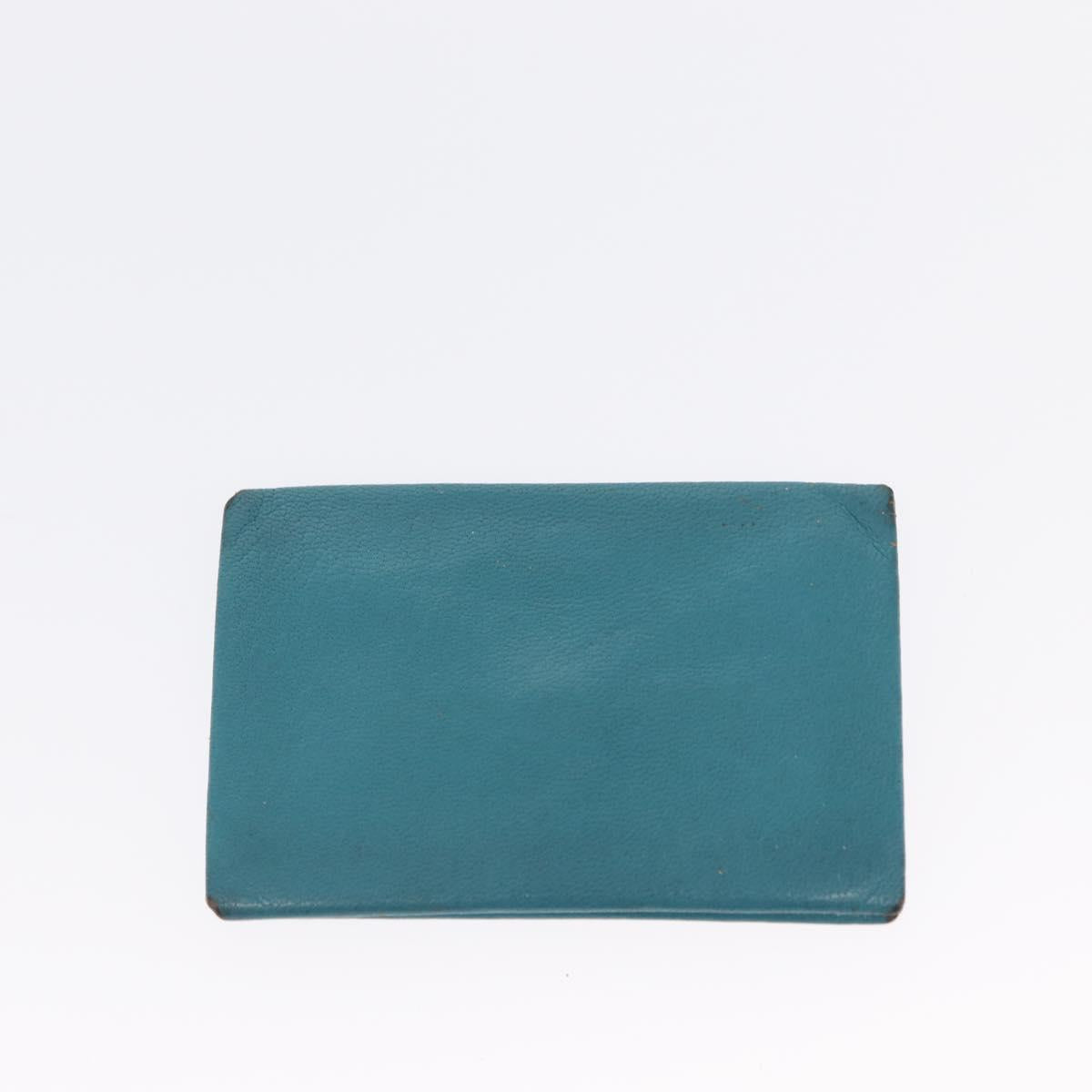 HERMES Clutch Bag Cotton Leather 2 Set Red Blue Auth bs32605