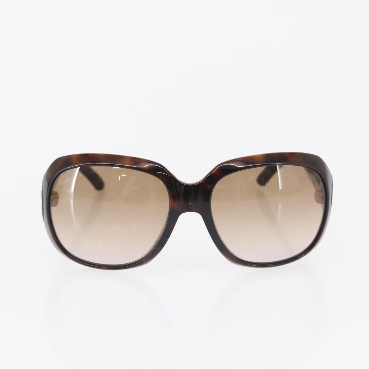 GUCCI Glasses Sunglasses plastic 2 Set Black Brown Auth bs32606
