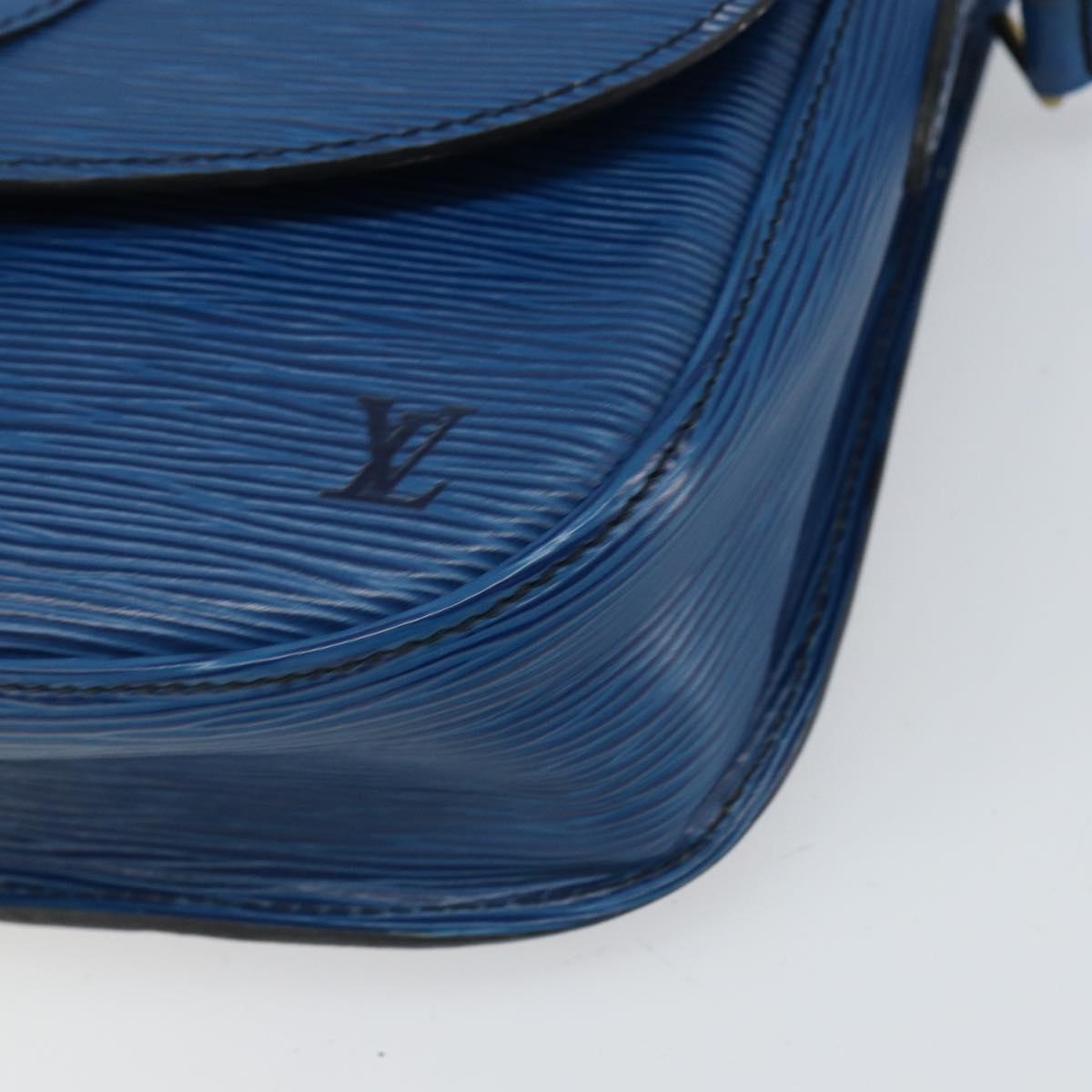 LOUIS VUITTON Epi Saint Cloud GM Shoulder Bag Toledo Blue M52195 LV Auth bs32607