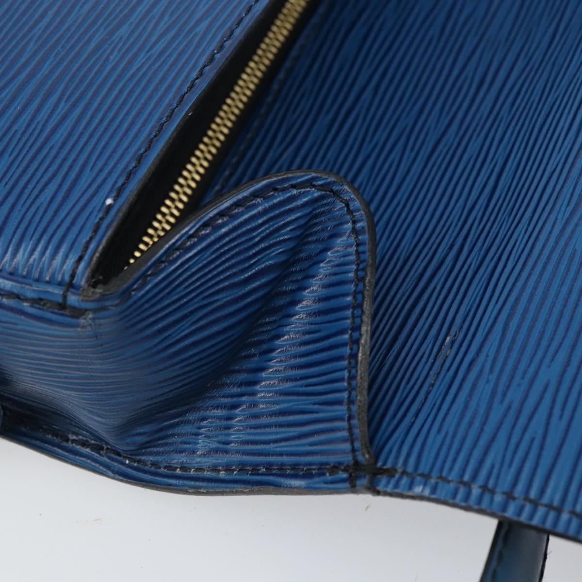 LOUIS VUITTON Epi Saint Cloud GM Shoulder Bag Toledo Blue M52195 LV Auth bs32607