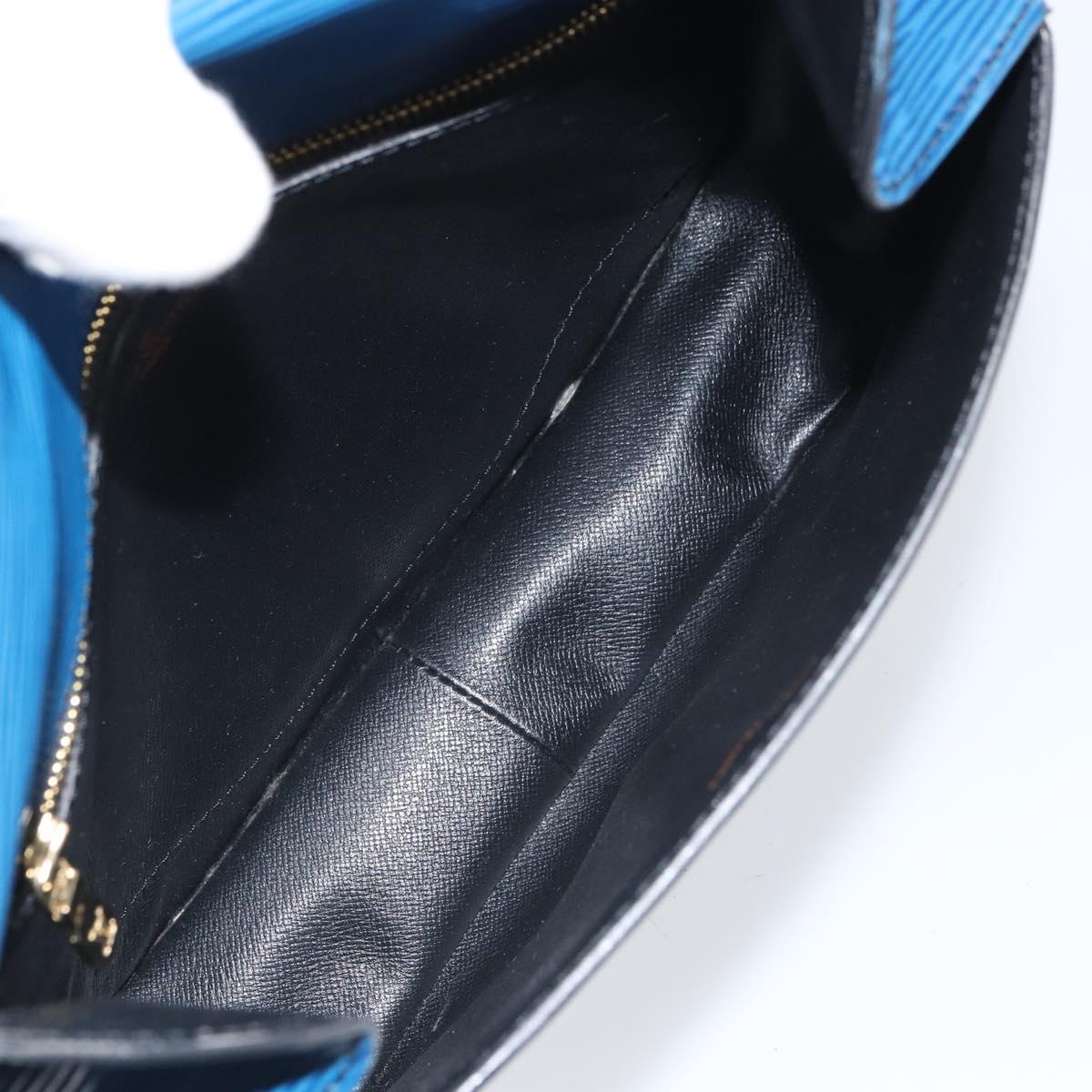 LOUIS VUITTON Epi Saint Cloud GM Shoulder Bag Toledo Blue M52195 LV Auth bs32607